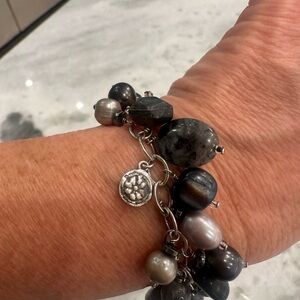 Silpada “Shades of Grey” Pearl Cha Cha Bracelet